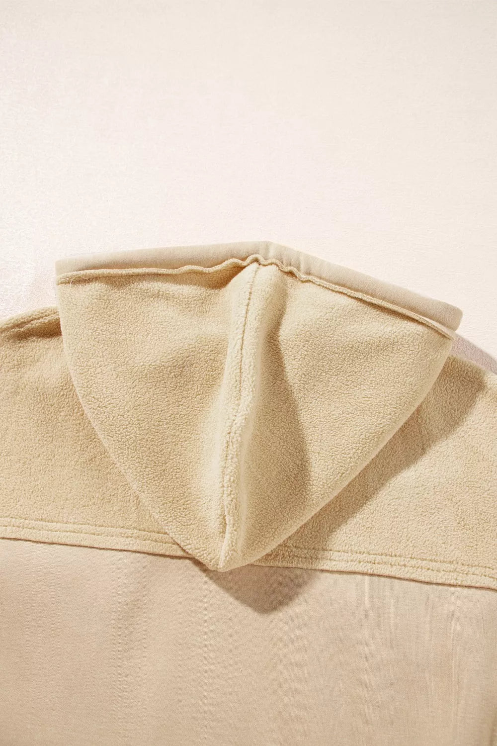 Zip-up hooded fleece jacket with flap pockets
