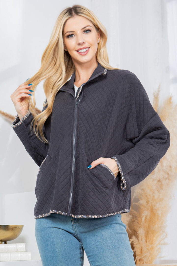 Quilt Jacket with Pockets - Azoroh