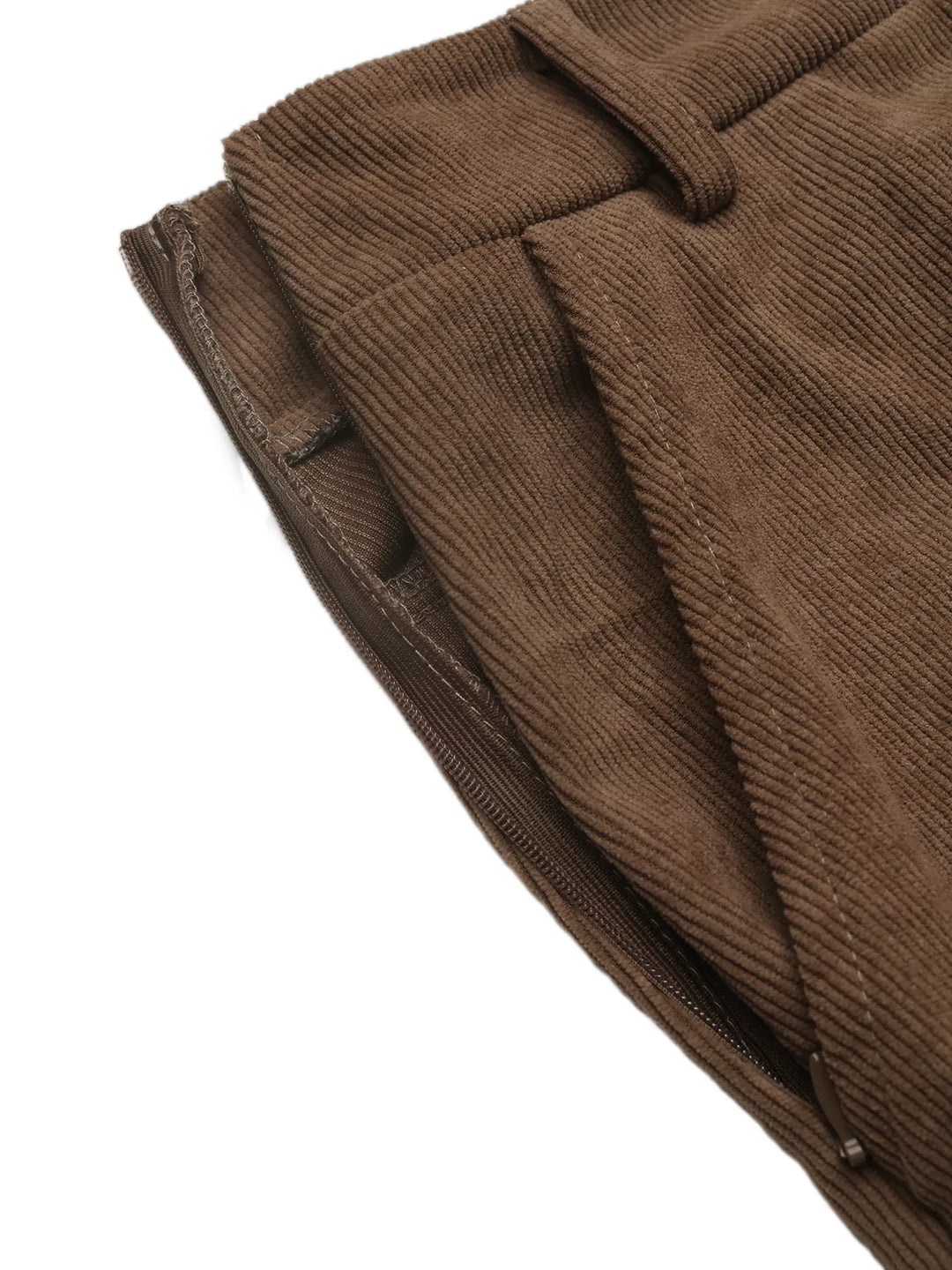 Wide-leg high-rise pants with button waist and deep pockets