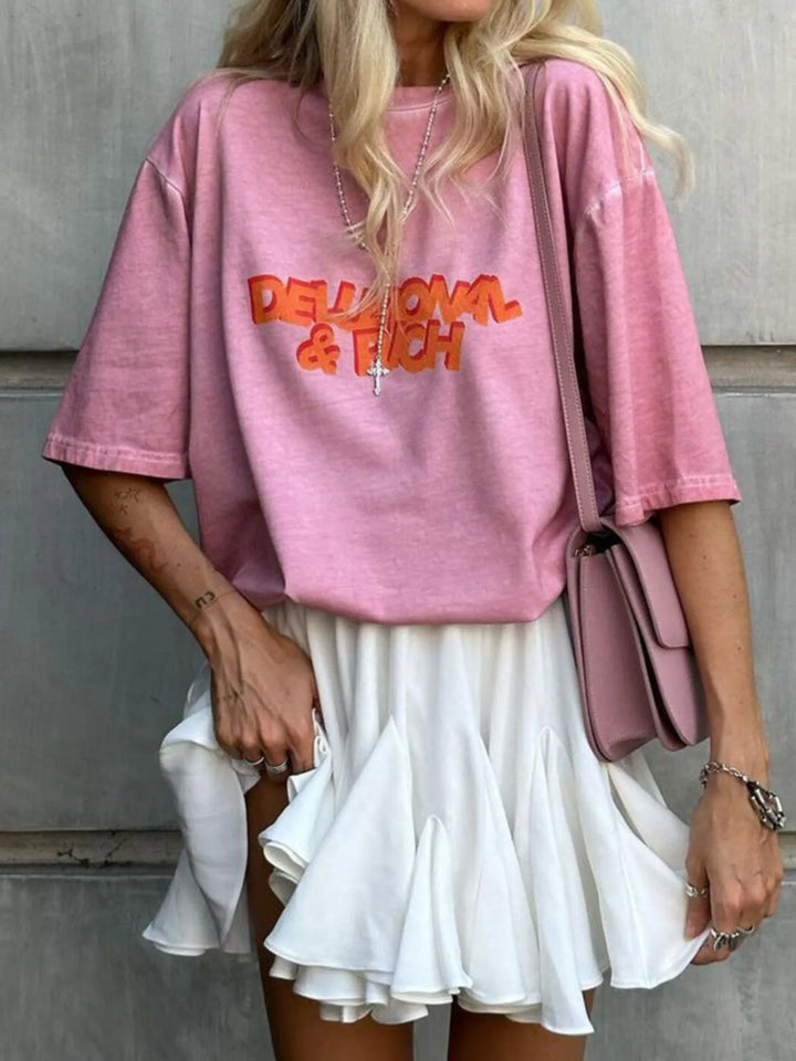 Ruffled hem flare mini skirt with elastic waist