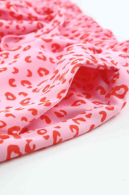 Lipz Tiered Maxi Skirt With Drawstring Waist in Pink - maxi, mini - detail view