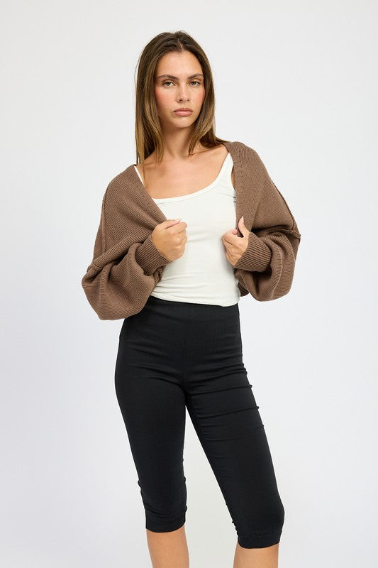 Luxe Lounge Oversized Shrug Cardigan in COFFEE - relaxed fit, oversized - view 12