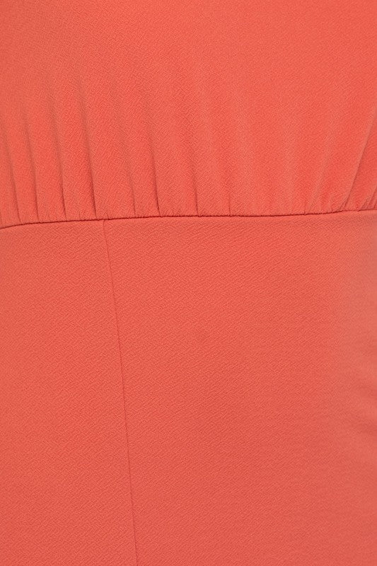 Magnolia One Shoulder Front Slit Mini Dress in Terracotta - mini - view 9