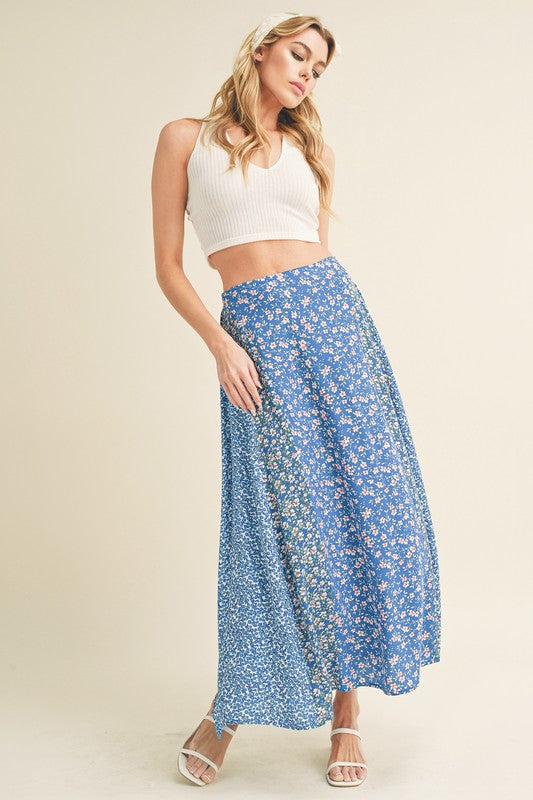 Melanie Floral Contrast Maxi Skirt - maxi, mini - view 11