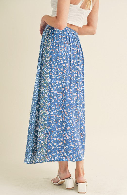 Melanie Floral Contrast Maxi Skirt - maxi, mini - view 13