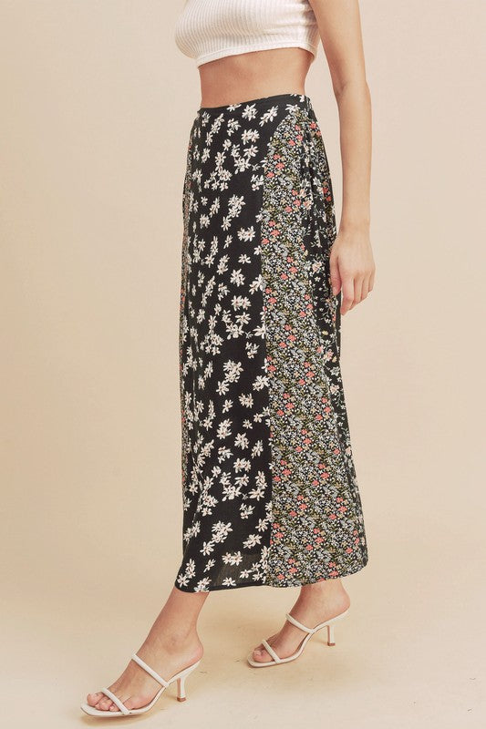 Melanie Floral Contrast Maxi Skirt - maxi, mini - view 16