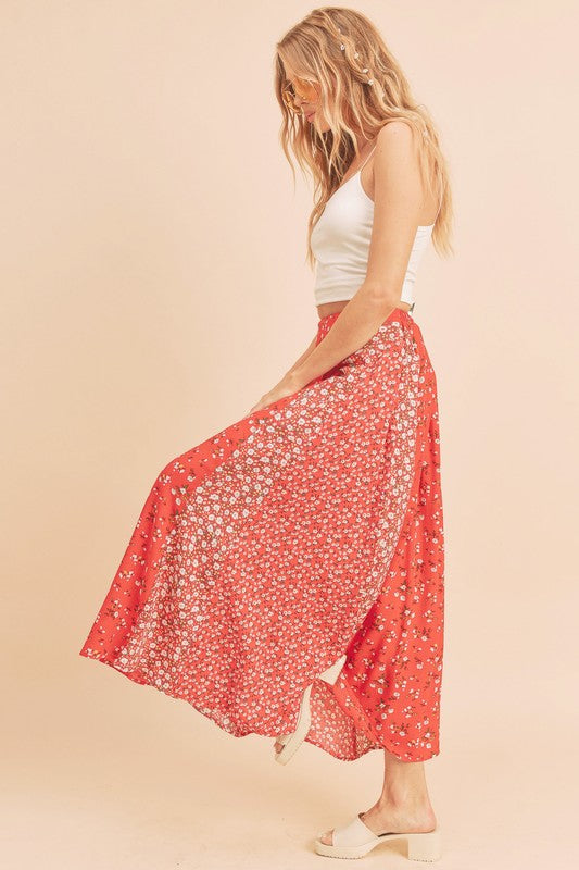 Melanie Floral Contrast Maxi Skirt - maxi, mini - view 7