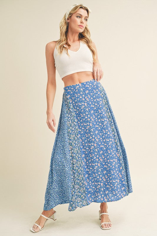 Melanie Floral Contrast Maxi Skirt - maxi, mini - view 9