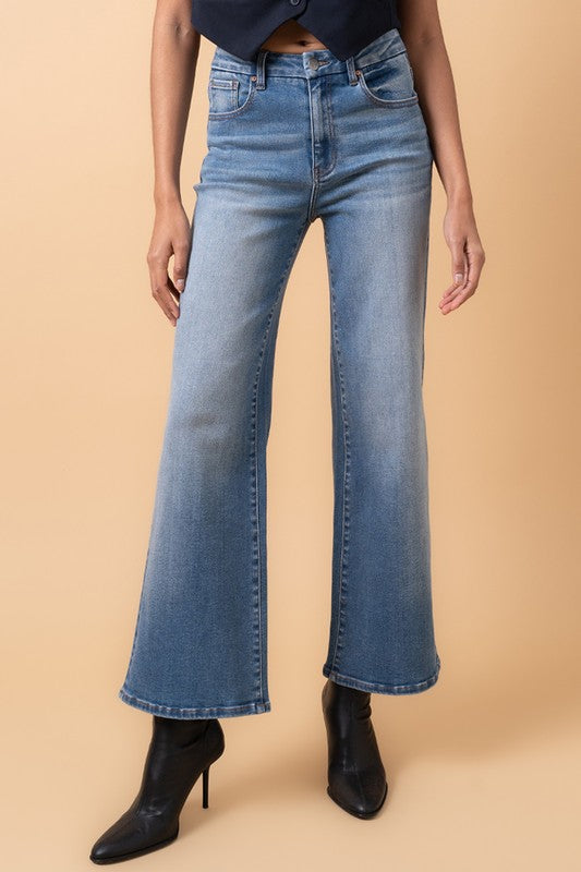 Montecito High Rise Relaxed Wide Leg Jeans in MEDIUM DENIM - wide leg, denim - view 7