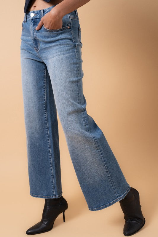 Montecito High Rise Relaxed Wide Leg Jeans in MEDIUM DENIM - wide leg, denim - view 8