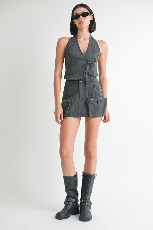 Urbana Utility Cargo Mini Skirt - oversized, mini - view 8