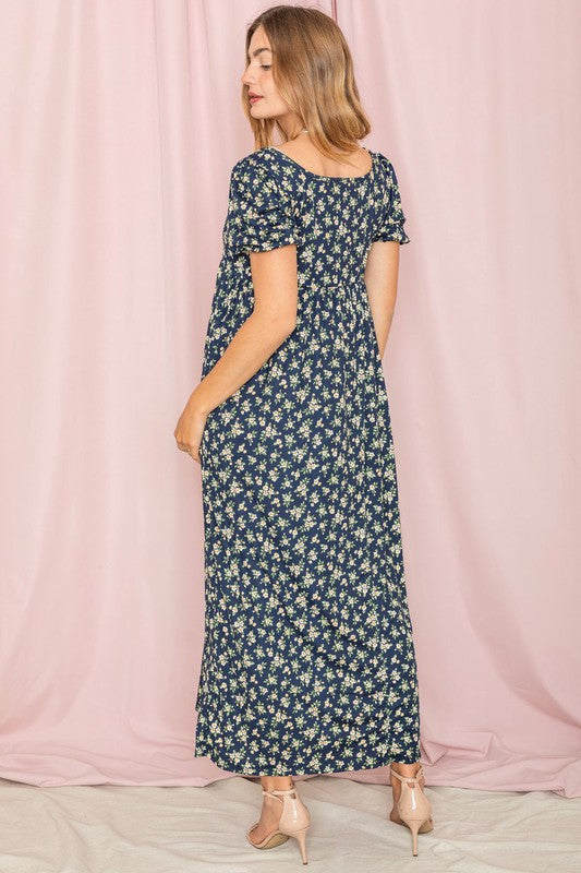Wildflower Meadow Square Neck Midi Dress - relaxed fit, midi - view 10