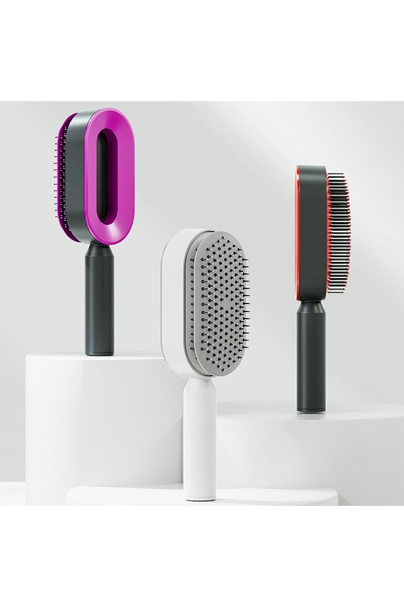 Self Cleaning Anti-Static Hair Brush - Azoroh